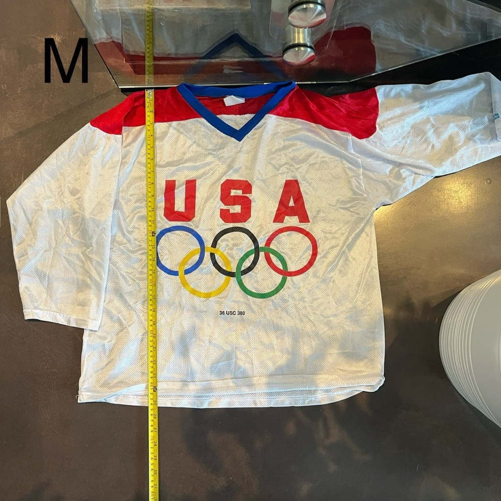 USA Olympic Mesh Shirt - Red, Blue, White